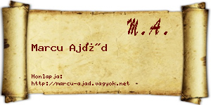 Marcu Ajád névjegykártya